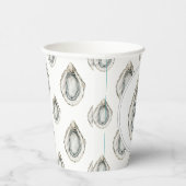 Waterverf monogram oester papieren bekers (Rechts)