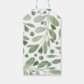 Waterverf Monogram Script Foto Flat Holiday Kaart Cadeaulabel (Achterkant)