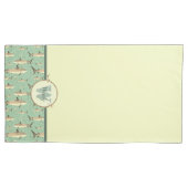 Waterverf Monogram Shark Green Pillow Hoesje Set Kussensloop (Voorkant-Links)
