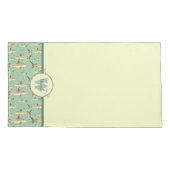 Waterverf Monogram Shark Green Pillow Hoesje Set Kussensloop (Achterkant-Links)