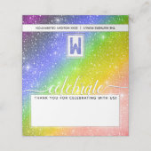 🌈 Waterverf Monogram VIEREN Regenboog (Buitenkant ongevouwen)