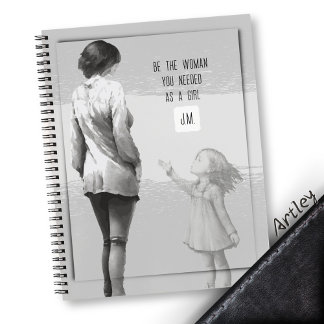 Waterverf monogram vrouwentrauma Motivatie Notitieboek