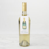 Waterverf Monogrammed Wine Flessenhanger (Op fles)