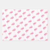 Waterverf Monstera Leaves en Pink Flamingos Inpakpapier Vel (Voorkant 2)