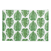 Waterverf Monstera Leaves Kussensloop (Achterkant)