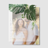 Waterverf Monstera verlaat Summer Afstuderen Vellum Uitnodigingen (Offset (Koppel))