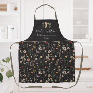 Waterverf Mooie Bloem Wilde Bloemen Patroon Schort