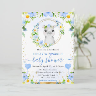 Waterverf Mooie Jungle Nijlpaard Baby Shower Kaart