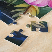 Waterverf mooie tropische waterval puzzel legpuzzel (Zijkant)