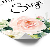 Waterverf Mooie Tuin Bloemen Persoonlijk Poster (Hoek)