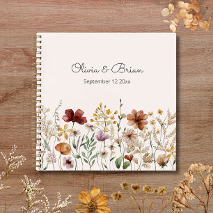 Waterverf Mooie Wilde Bloem Bloemige Boho Gastboek Notitieboek