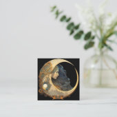 Waterverf Moon Goddess Vierkante Visitekaartje (Staand voorkant)