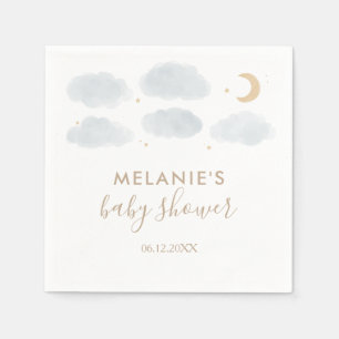 Waterverf Moon Stars Baby shower Servet