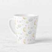 Waterverf Moon Stars & Cloud Pattern Latte Mok (Linkerhoek)