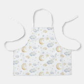 Waterverf Moon Stars & Cloud Pattern Schort (Voorkant)