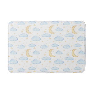 Waterverf Moon Stars en Clouds Patroon Badmat