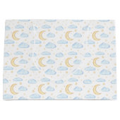 Waterverf Moon Stars en Clouds Patroon Groot Cadeauzakje (Voorkant)