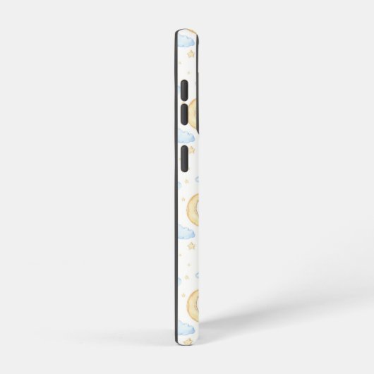 Waterverf Moon Stars en Clouds Patroon Samsung Galaxy Hoesje (Rechterkant)