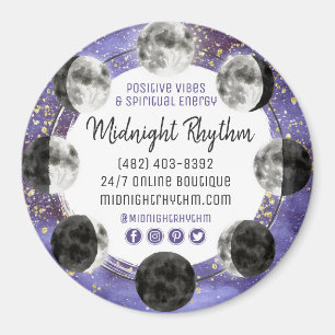 Waterverf Moons Lunar Cycle Galaxy Logo Promo Ad Magneet