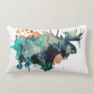 Waterverf Moose Pillowb Kussen
