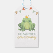 Waterverf Mopshagedis Eerste Verjaardag Cadeaulabel (Achterkant)