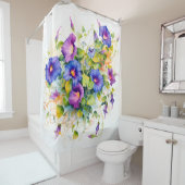 Waterverf Morning Glory Magic Douchegordijn (In situ)