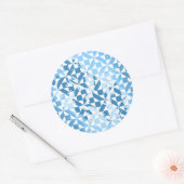 Waterverf motieven ronde sticker (Envelop)
