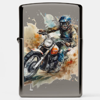 Waterverf Motorcycle Road Warrior Graphic Art