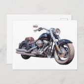 Waterverf motorfiets briefkaart (Voorkant / Achterkant)