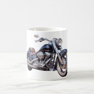 Waterverf motorfiets koffiemok