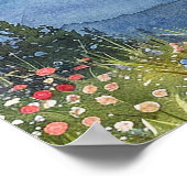 Waterverf Mountain Baby shower Welkomstbord Poster (Hoek)