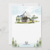 Waterverf Mountain Boho Forest Wedding Kaart (Achterkant)