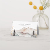 Waterverf Mountain Herfst Outdoor bruiloft (Voorkant)