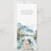Waterverf Mountain Lake Wedding Quote Kaart (Achterkant)