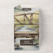 Waterverf Mountain Meadow Bruiloft All In One Uitnodiging (Buitenkant)