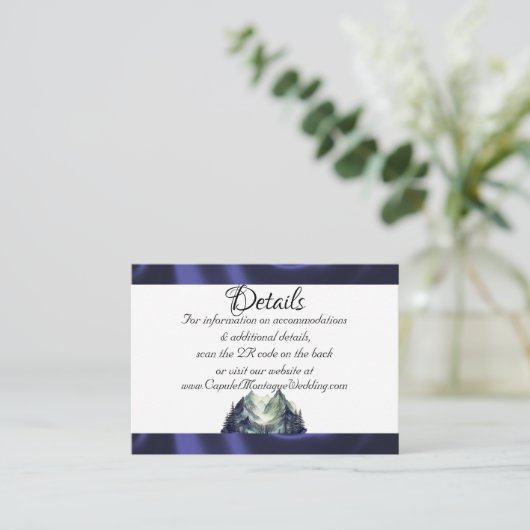 Waterverf Mountain & Ribbon, QR-code Informatiekaartje (Staand voorkant)