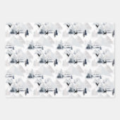 Waterverf Mountain Stag Christmas Inpakpapier Vel (Voorkant 2)