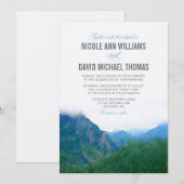 Waterverf Mountain Wedding Kaart (Voorkant / Achterkant)