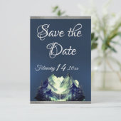 Waterverf Mountains 2 Bewaar de datum Save The Date (Staand voorkant)