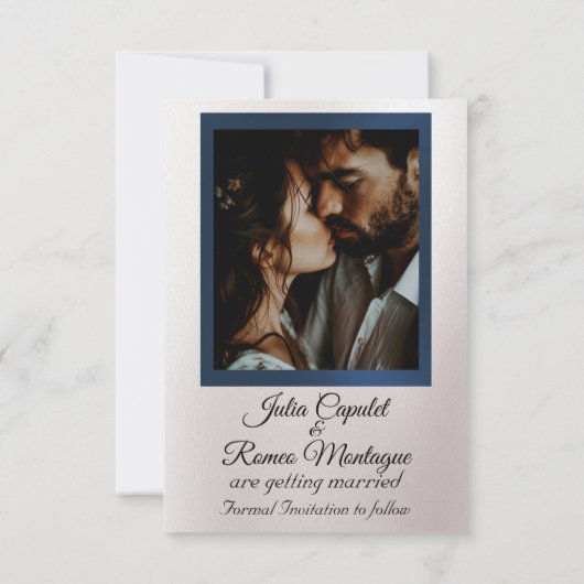 Waterverf Mountains 2 Bewaar de datum Save The Date (Achterkant)