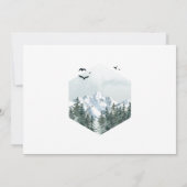 Waterverf Mountains Forest Wedding Save The Date (Achterkant)