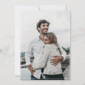 Waterverf Mountains Forest Weduwfoto Save The Date (Achterkant)