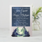 Waterverf Mountains Wedding Kaart (Staand voorkant)