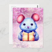 Waterverf-muisafbeelding Briefkaart (Voorkant / Achterkant)