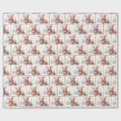 Waterverf muizen in sneeuwvlokken cadeaupapier (Vlak)