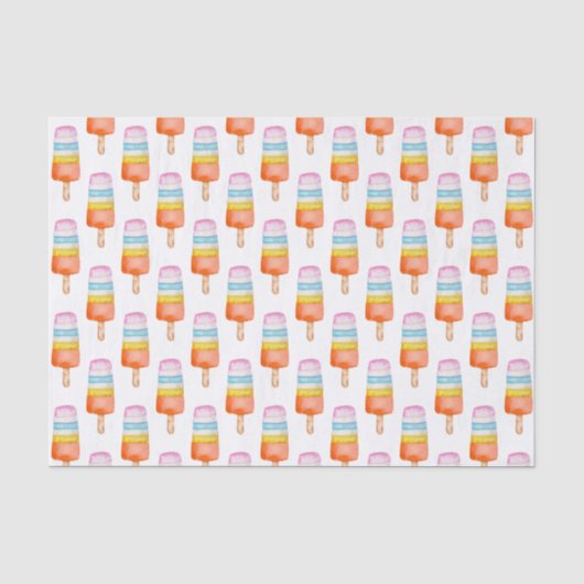 Waterverf Multicolor Popsiche Tissuepapier (Voorkant)