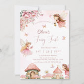 Waterverf Mushroom Fairy 1st Birthday Forest Kaart (Voorkant)