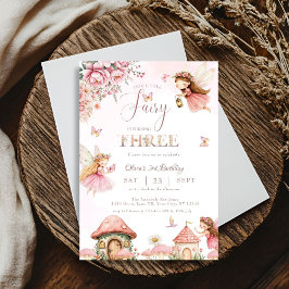 Waterverf Mushroom Fairy 3rd Birthday Forest Kaart