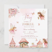 Waterverf Mushroom Fairy 3rd Birthday Forest Kaart (Voorkant)