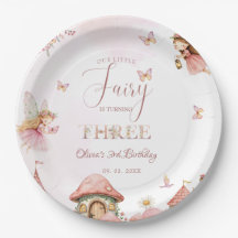 Waterverf Mushroom Fairy 3rd Birthday Forest